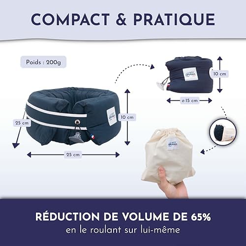 Oreiller ergonomique cervical 3 en 1 pour un confort optimal en voyage