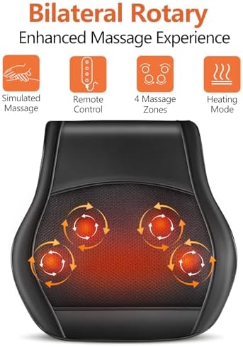 Masseur Cervical avec Fonction Chaleur et Télécommande pour Relaxation Profonde