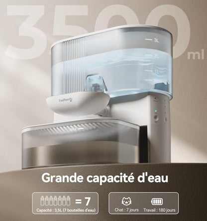 Fontaine à eau chat innovante et silencieuse avec autonomie prolongée