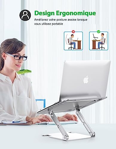 Support pour ordinateur portable ergonomique et portable avec refroidissement optimal
