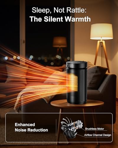 Chauffage d'appoint rapide et efficace avec technologie PTC et sécurité renforcée