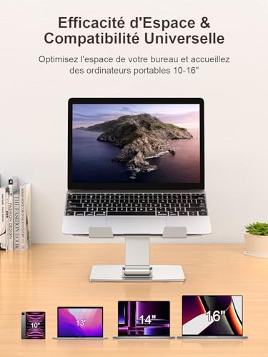 Support pour ordinateur portable avec conception innovante et ajustable pour un confort optimal