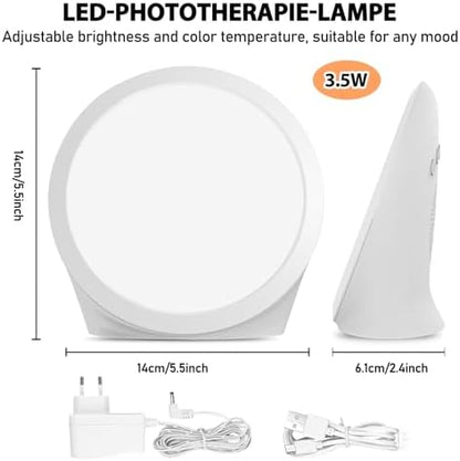 Lampe luminothérapie avec réglages de température et luminosité ajustables