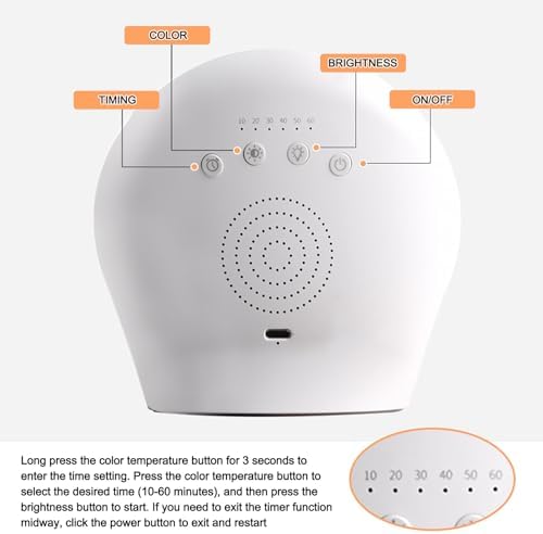 Lampe luminothérapie avec réglages de température et luminosité ajustables