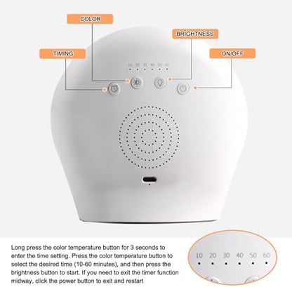 Lampe luminothérapie avec réglages de température et luminosité ajustables