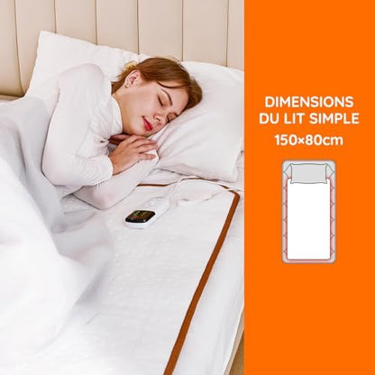 Couverture chauffante en polaire épaisse avec réglages de chaleur et sécurité avancée