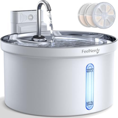 Fontaine à eau pour chat sans fil avec modes de débit et nettoyage facile