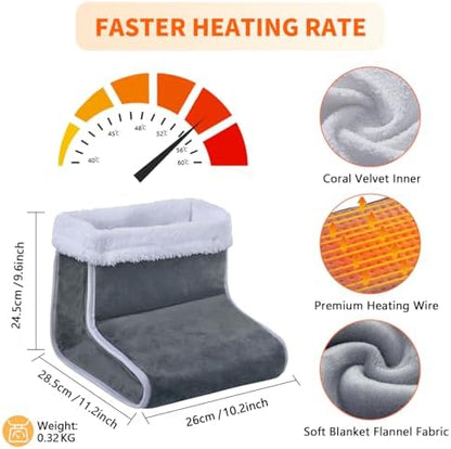 Chauffe pieds électrique idéal pour l'hiver avec chaleur rapide et sécurité élevée