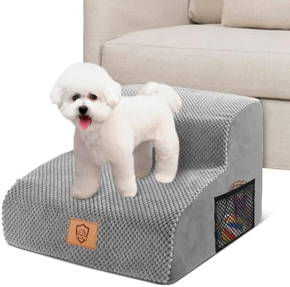 Escalier pour chien avec rampe douce et mousse haute densité pour un accès facile