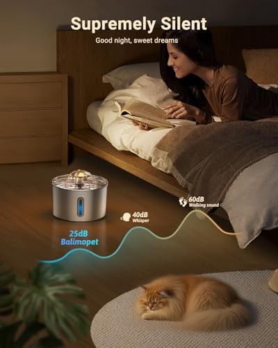 Fontaine à eau chat en acier inoxydable 304 avec design unique et système de filtration avancé