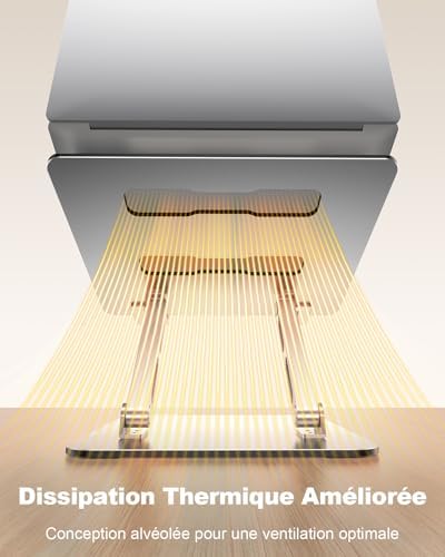 Support pour ordinateur portable ergonomique et portable avec refroidissement rapide