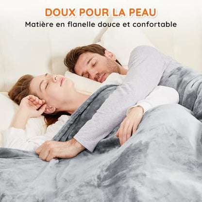 Couverture chauffante électrique 200x180cm avec réglages de température et minuterie