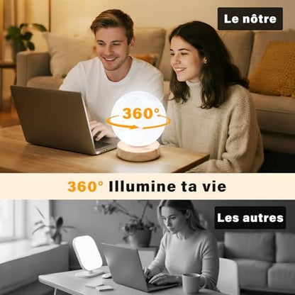 Lampe luminothérapie 10 000 lux pour améliorer l'humeur et l'énergie