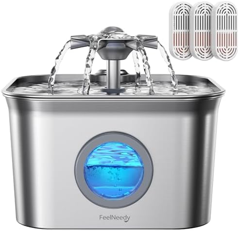 Fontaine à eau chat inox durable et silencieuse avec grande capacité