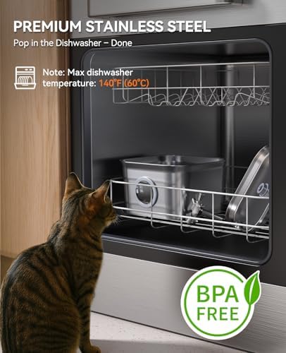 Fontaine à eau chat inox durable et silencieuse avec grande capacité