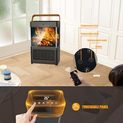 Chauffage d'appoint en céramique 2200W avec sécurité avancée et design élégant