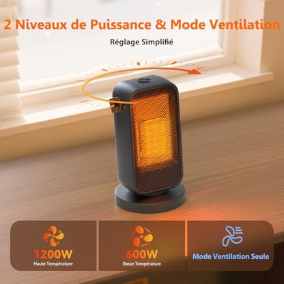 Chauffage d'appoint puissant et polyvalent pour un confort optimal