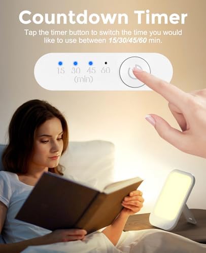 Lampe luminothérapie pour améliorer l'humeur et le sommeil avec luminosité réglable