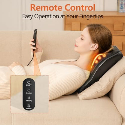 Masseur Cervical avec Fonction Chaleur et Télécommande pour Relaxation Profonde