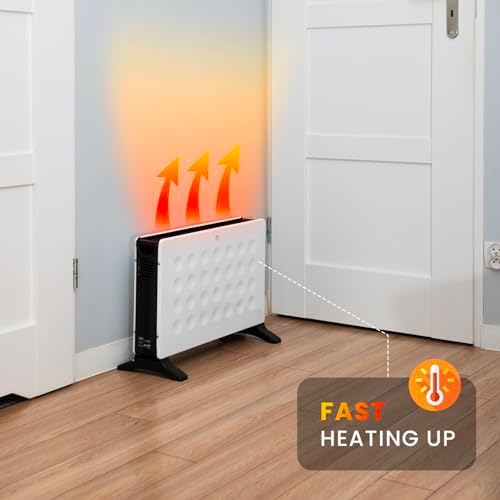 Chauffage d'appoint efficace avec design élégant et mobilité pratique