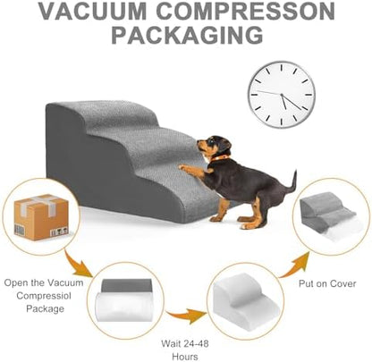Escalier pour chien avec éponge élastique et design antidérapant pour animaux de moins de 25 kg