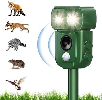 Répulsif pour chats à ultrasons avec détection de mouvement et énergie solaire