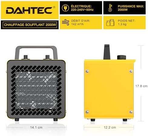 Chauffage d'appoint céramique écoénergétique avec sécurité renforcée et assistance complète