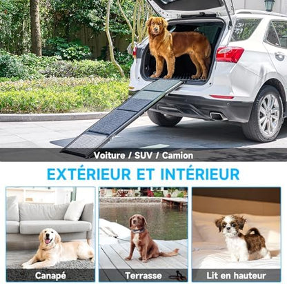 Rampe pour chien voiture 170 cm - Sécurité et confort pour votre animal