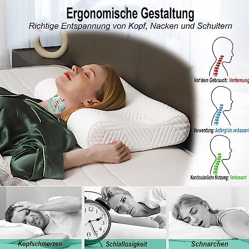 Oreiller ergonomique cervical réglable en hauteur pour un confort optimal