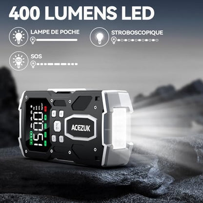 Booster Batterie Voiture avec Compresseur d'Air Intégré et Fonctionnalités Avancées