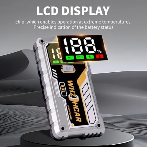 Booster Batterie Voiture 5000A pour Démarrage Rapide et Sécurisé