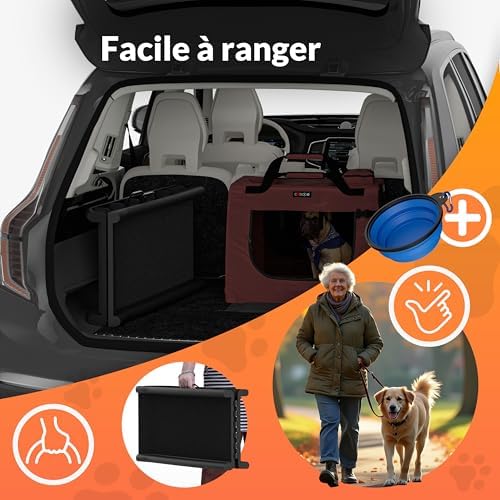 Rampe chien voiture antidérapante et légère avec accessoires pratiques