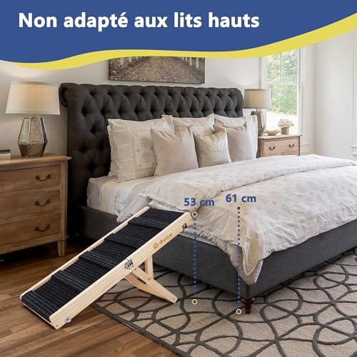 Rampe chien voiture antidérapante et réglable pour sécurité et mobilité