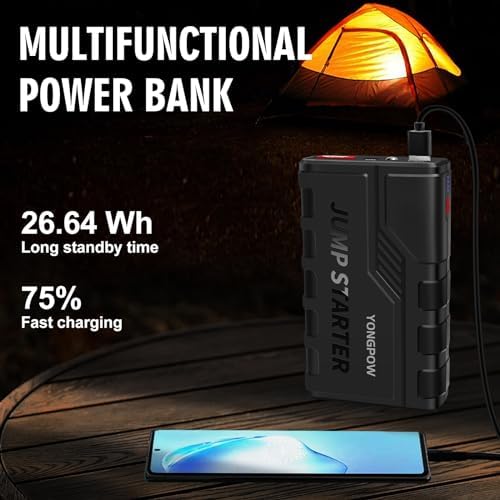 Booster batterie voiture puissant et portable avec sécurité avancée