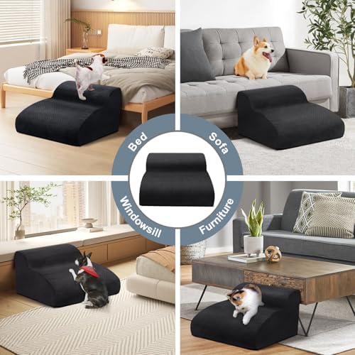 Escalier pour chien avec design en pente douce et éponge élastique