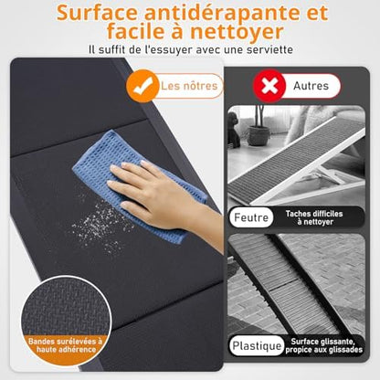 Rampe chien voiture extra longue et large pour une sécurité optimale