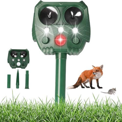 Répulsif pour chats avec détection de mouvement et alimentation solaire