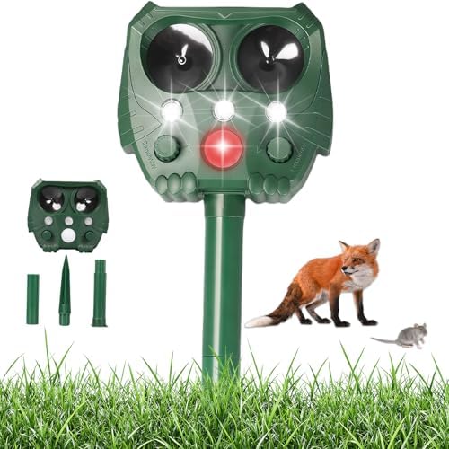 Répulsif pour chats avec détection de mouvement et alimentation solaire