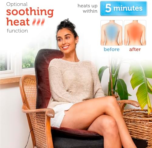 Masseur Cervical avec Vibration et Chauffage pour Soulagement du Dos