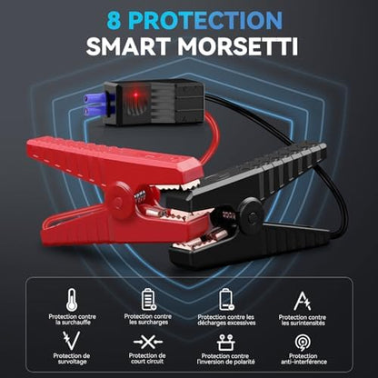 Booster Batterie Voiture Puissant avec Éclairage LED et Protection Multiple