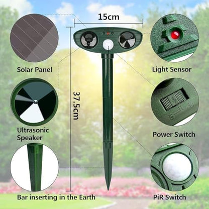 Répulsif pour chats efficace et écologique avec ultrasons et capteur de mouvement