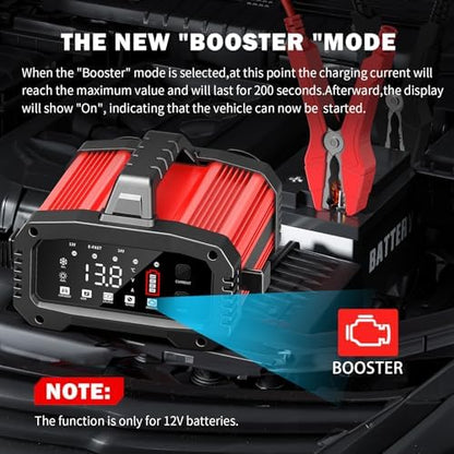 Booster Batterie Voiture avec Chargeur Intelligent 25A pour Batteries Plomb-Acide et LiFePO4