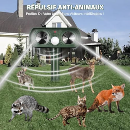 Répulsif pour chats avec modulation de fréquence et énergie solaire