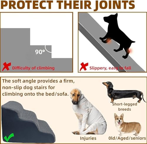 Escalier pour chien confortable et stable avec plusieurs tailles de marches