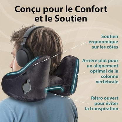 Oreiller ergonomique cervical pour un confort optimal en voyage
