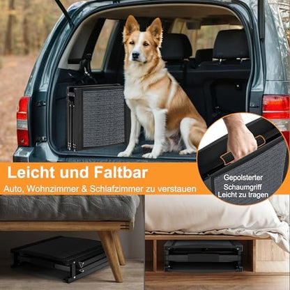 Rampe chien voiture pliable et sécurisée pour un accès facile