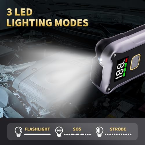 Booster Batterie Voiture Puissant avec Écran LCD et Sécurité Avancée