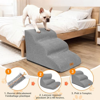 Escalier pour chien amovible et antidérapant avec mousse haute densité