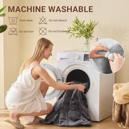 Couverture chauffante en flanelle douce avec 10 niveaux de chauffage et arrêt automatique