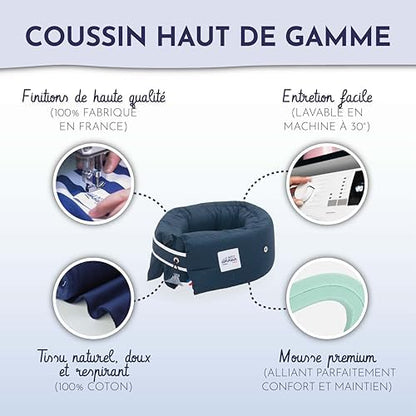 Oreiller ergonomique cervical 3 en 1 pour un confort optimal en voyage